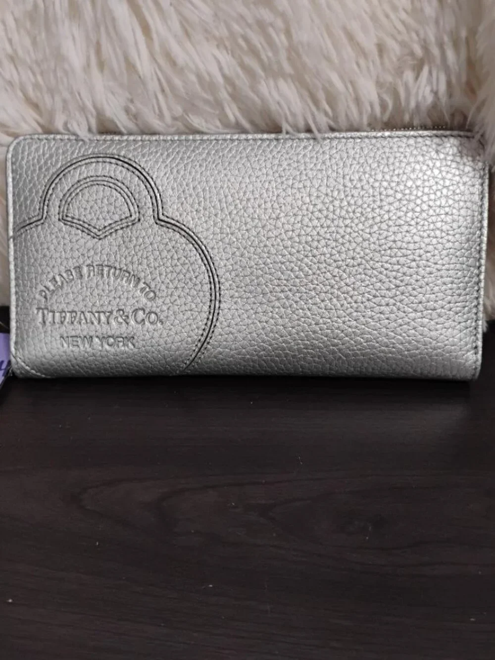 Tiffany & Co. Return to Tiffany Silver Long Zippy Wallet NWT